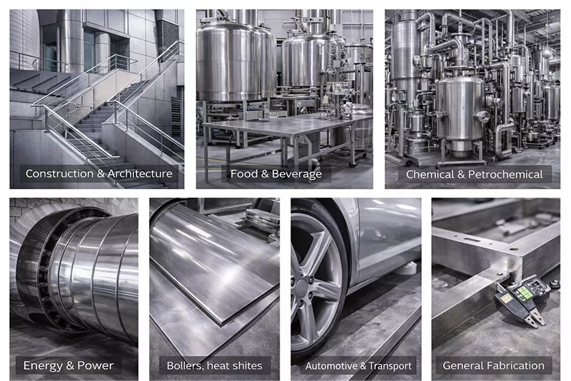 stainless steel plate sheet typical applications